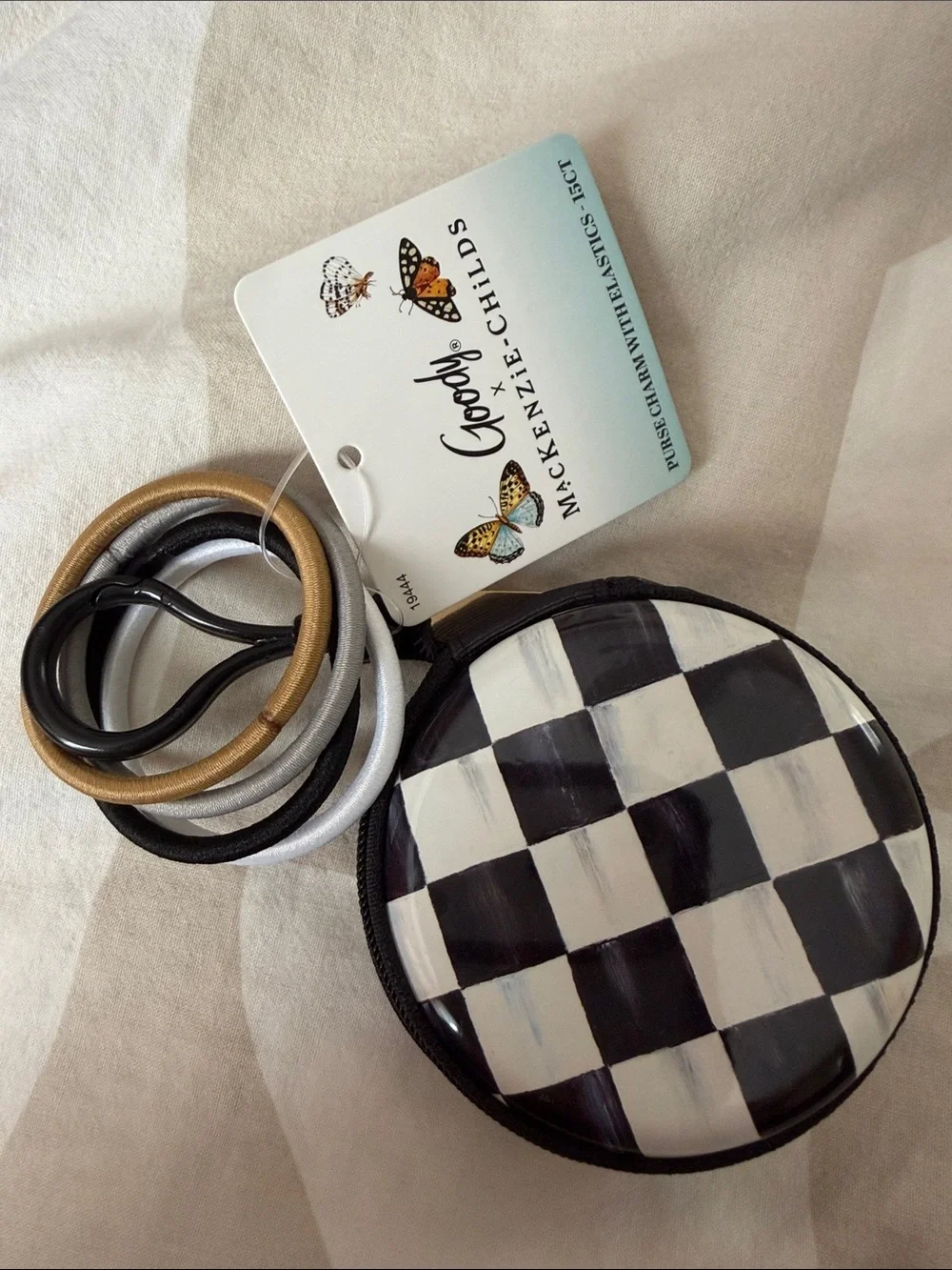 McKenzie Childs x Goody purse charm with 15ct Hair Elastics